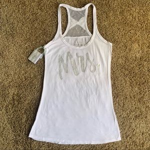 NWT 2015 Victoria Secret “Mrs” Bridal Wedding I Do Rhinestone Bow Tank Top S
